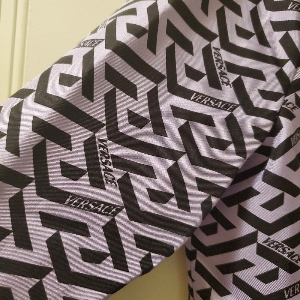 Versace Greca Silk Twill Blouse - Picture 9 of 16